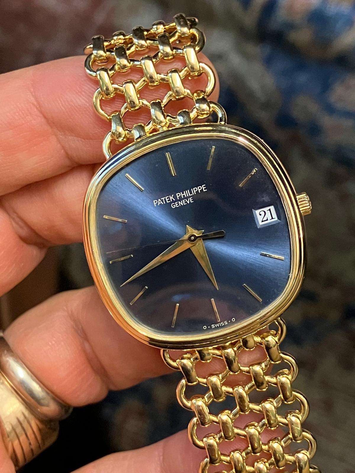 Patek Philippe vintage Golden Ellipse Automatic with Original Knights Chain Finish Bracelet - Image 2