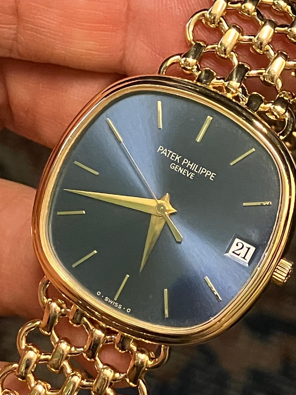 Patek Philippe vintage Golden Ellipse Automatic with Original Knights Chain Finish Bracelet - Image 4