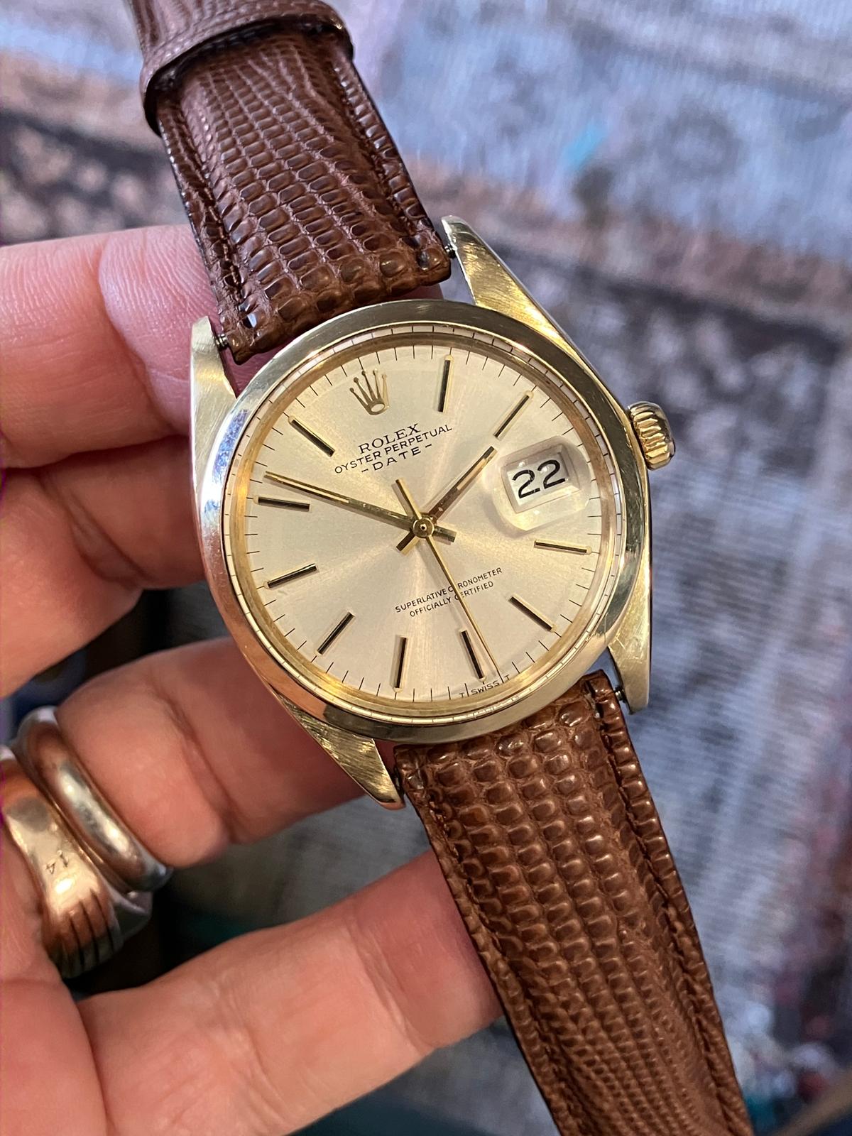 Rolex vintage Date 1500 14k gold - Image 2