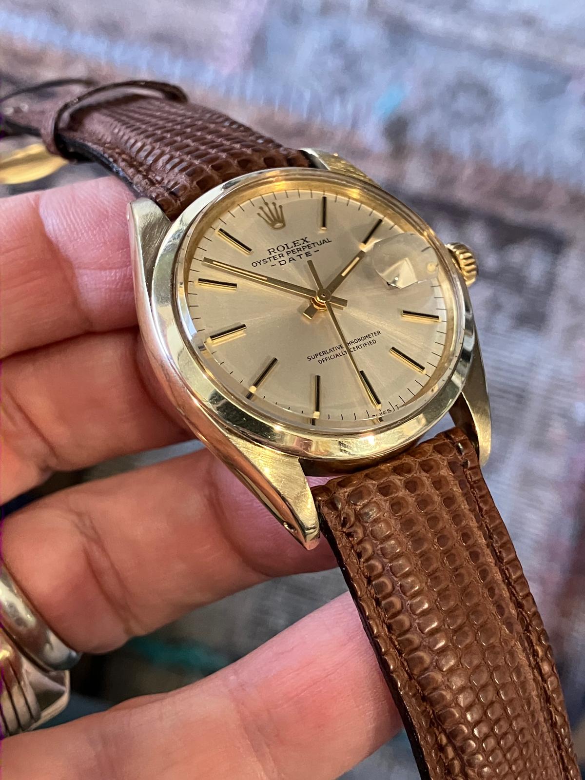 Rolex vintage Date 1500 14k gold - Image 4