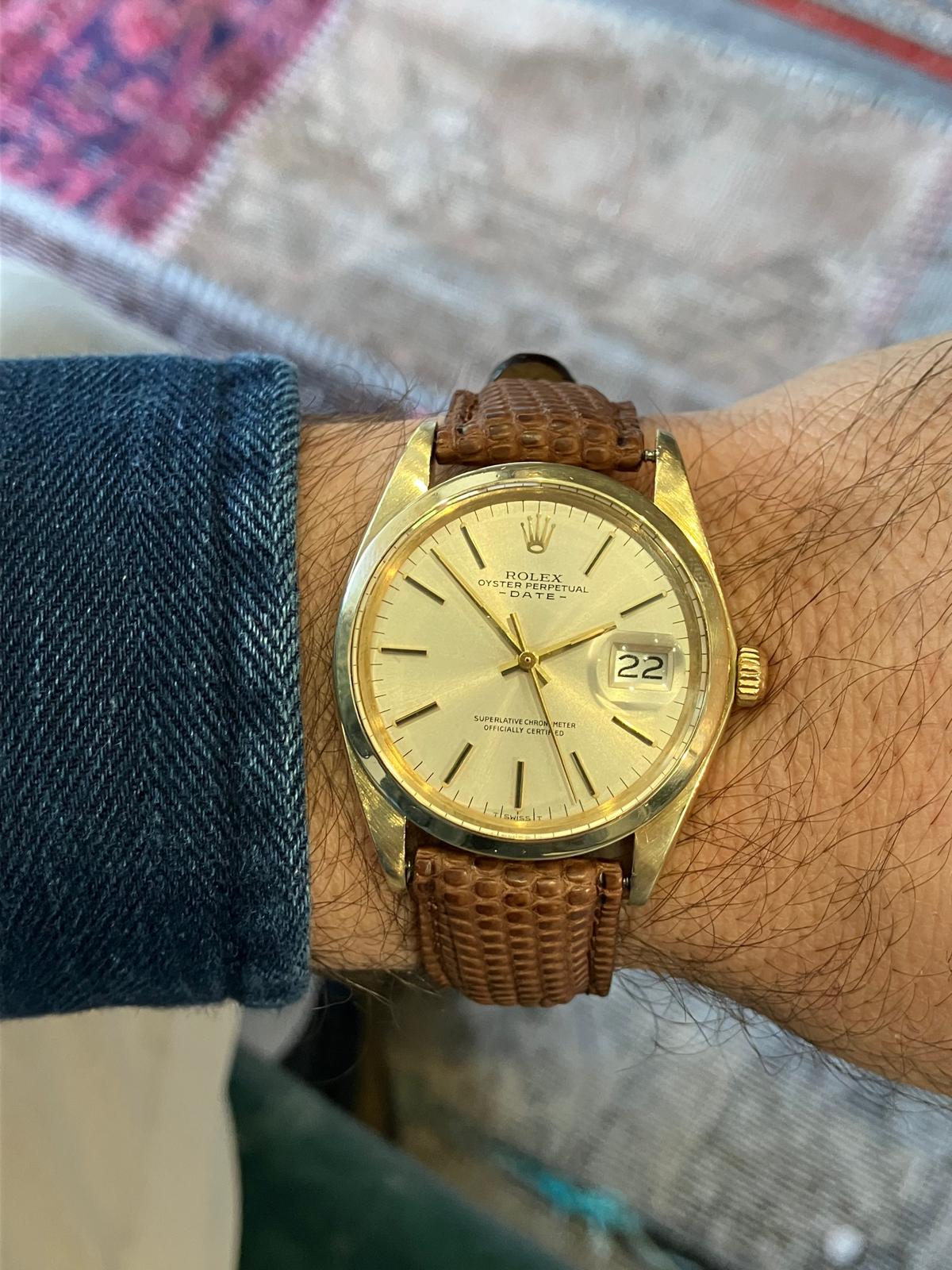 Rolex vintage Date 1500 14k gold - Image 5