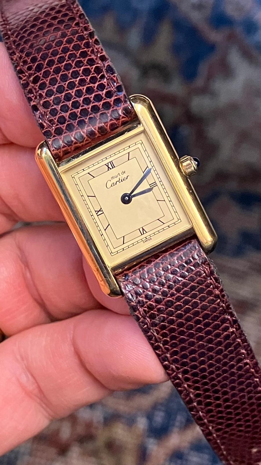 Cartier Vintage Tank Must Gold Plated Art Deco Dial - Image 2