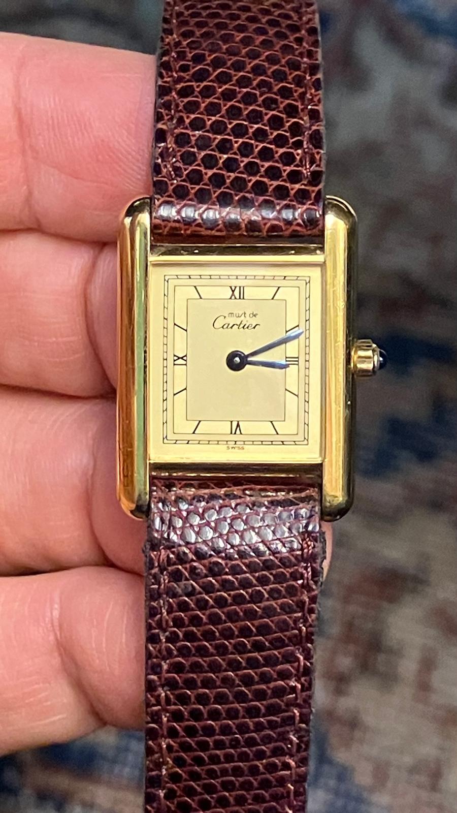Cartier Vintage Tank Must Gold Plated Art Deco Dial - Image 3