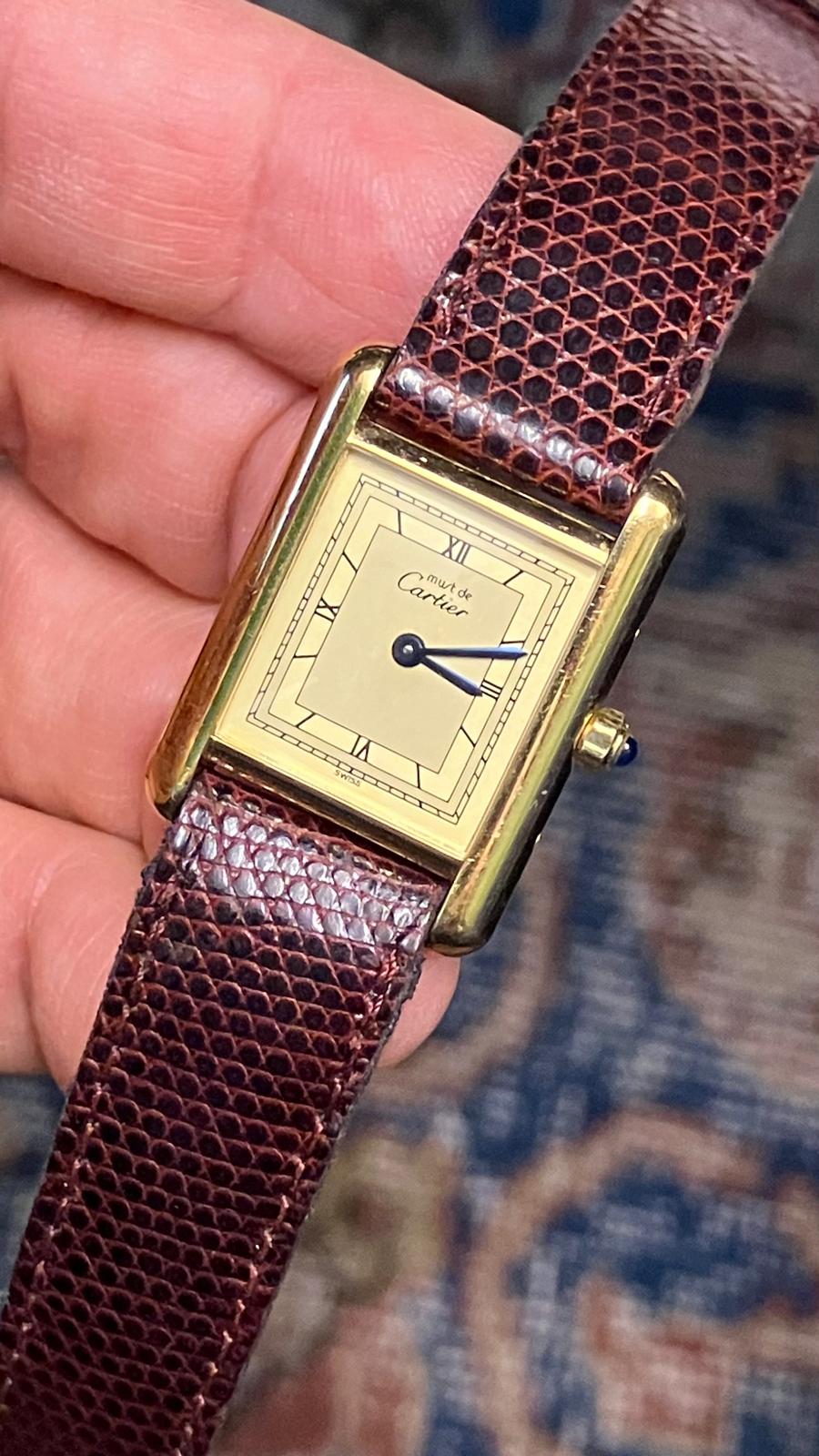 Cartier Vintage Tank Must Gold Plated Art Deco Dial - Image 5