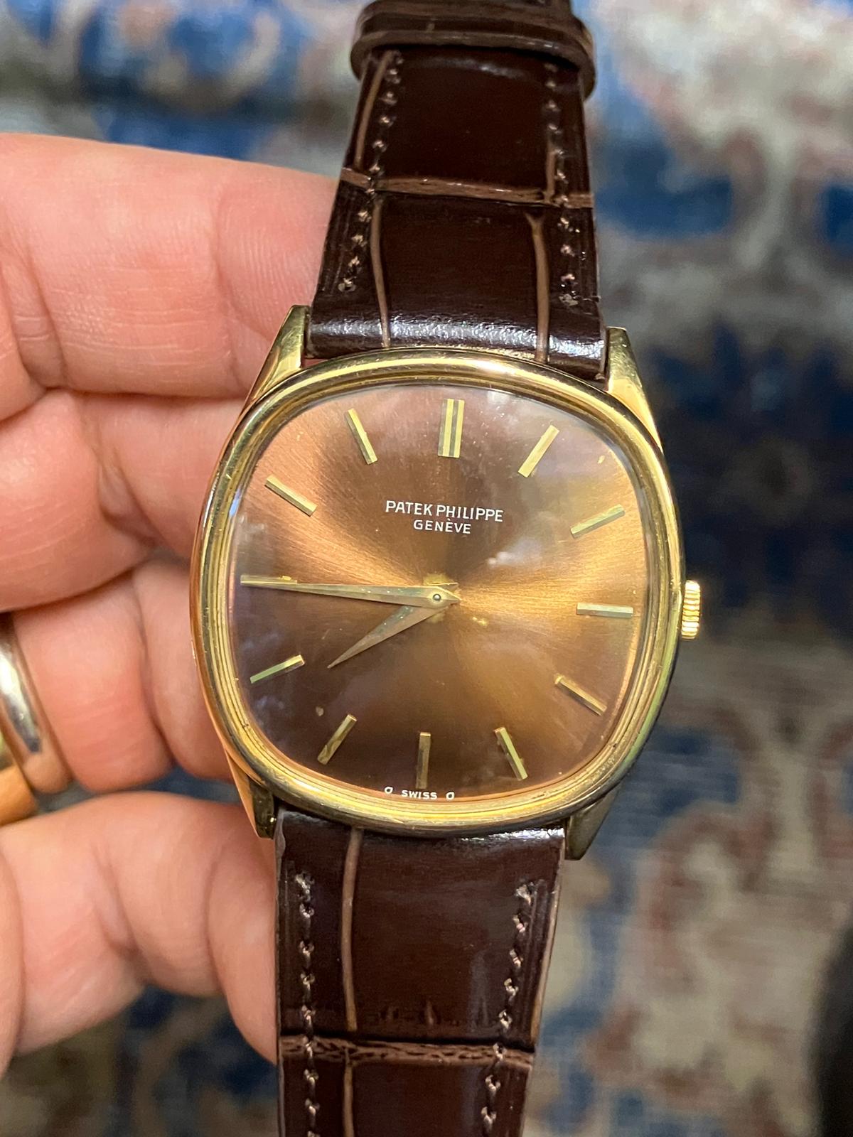 Patek Philippe Vintage Golden Ellipse Jumbo 3644 Brown Dial - Image 3