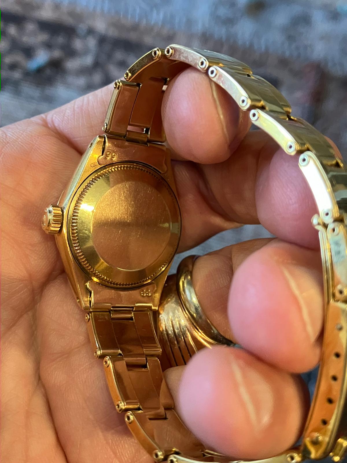 Vintage Rolex Ladies 18k President with Rare Original Rivet Bracelet, Original Invoice & Tag - Image 8