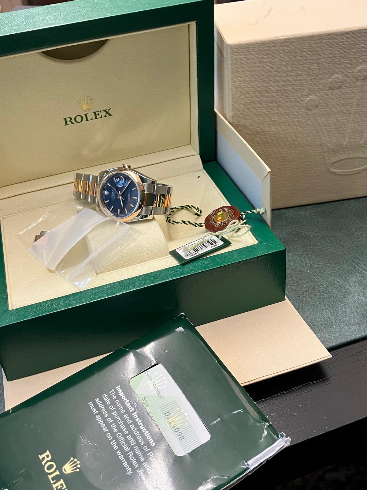 Rolex Datejust 18k Rose Gold & Steel 116201 with Original Box & Papers D serial - Image 7