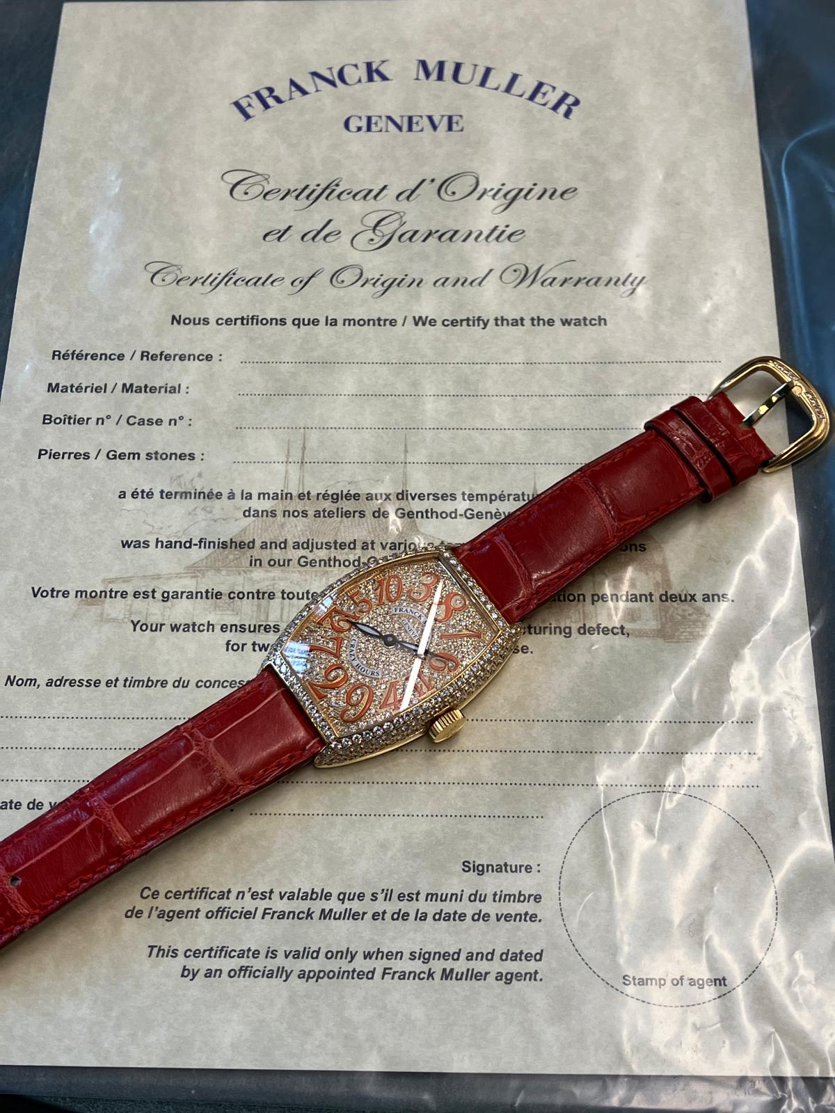 Franck Muller Crazy Hours full Pave Diamond NOS Condition Full set - Image 6
