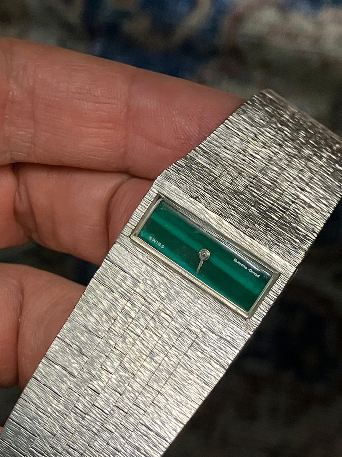 Bueche Girod Vintage 9ct White Gold Driver Watch - Image 4