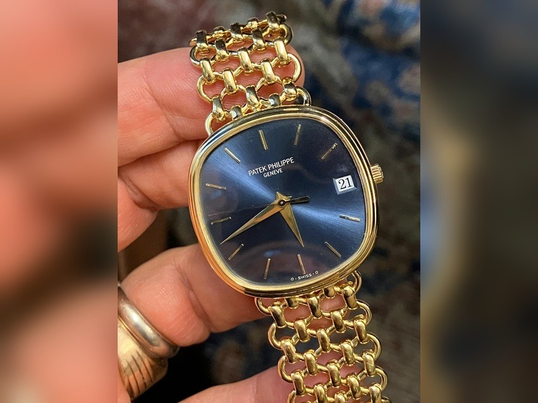 Patek Philippe vintage Golden Ellipse Automatic with Original Knights Chain Finish Bracelet