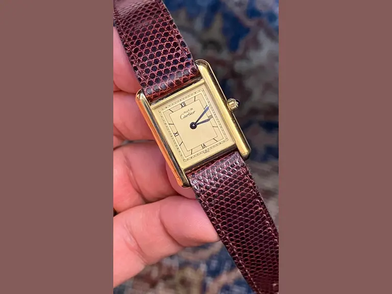 Cartier Vintage Tank Must Gold Plated Art Deco Dial