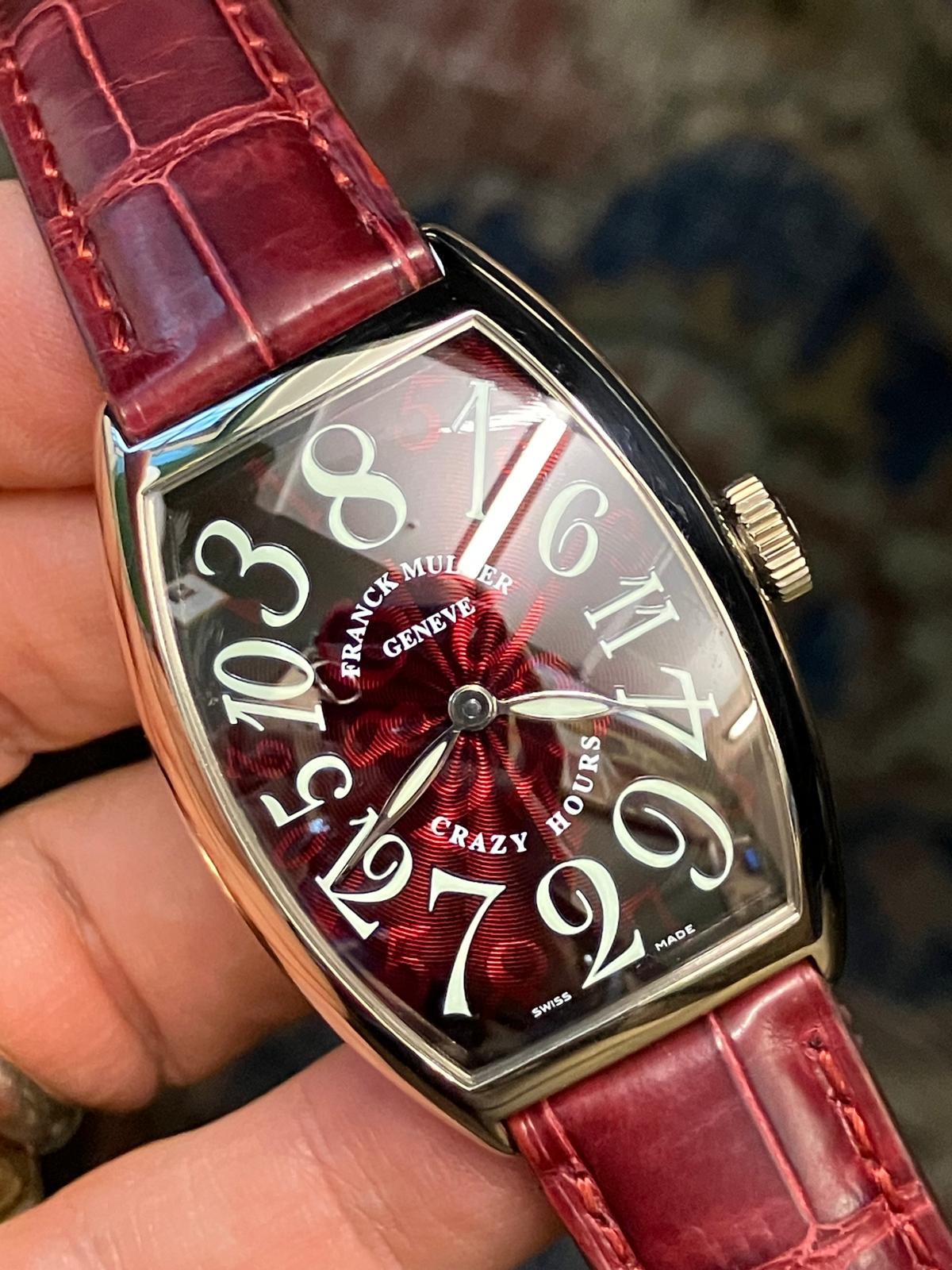 Franck Muller Vintage Crazy Hours 5850 18k White Gold Full Set - Image 2