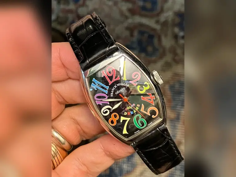 Franck Muller 5850 Steel Color Dreams Rare Black Dial Automatic