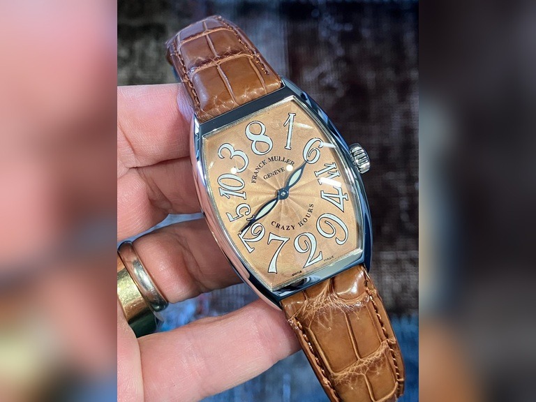 Franck Muller Crazy Hours Steel 7851 Tobacco Dial