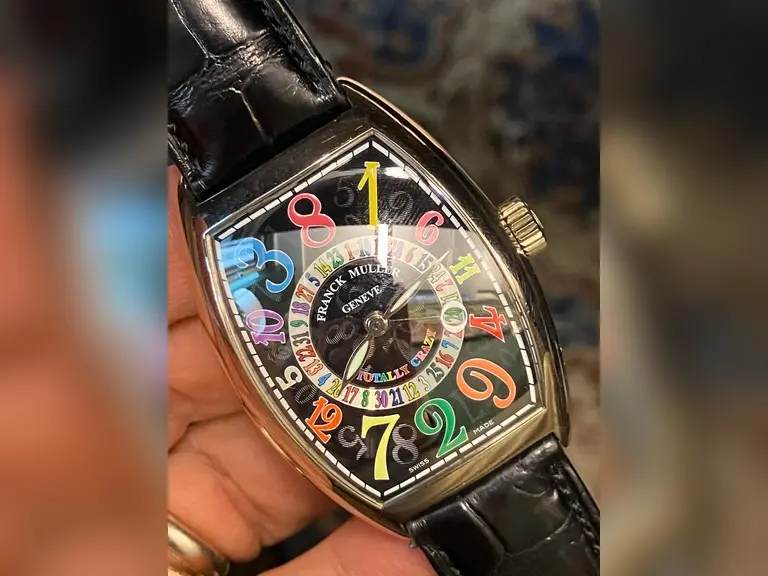 Franck Muller 18k White Gold Totally Crazy Color Dreams Full Set