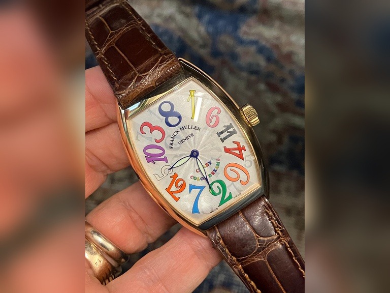 Franck Muller Crazy Hours Color Dream 18k Rose Gold  7851  Box & Paper