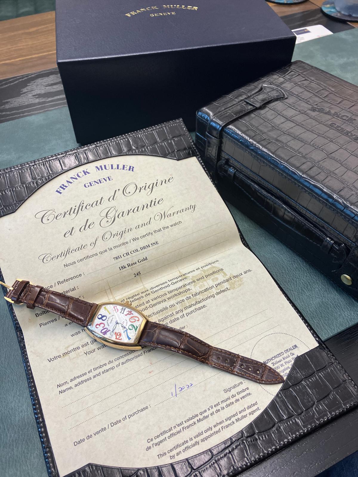 Franck Muller Crazy Hours Color Dream 18k Rose Gold 7851 Box & Paper - Image 10