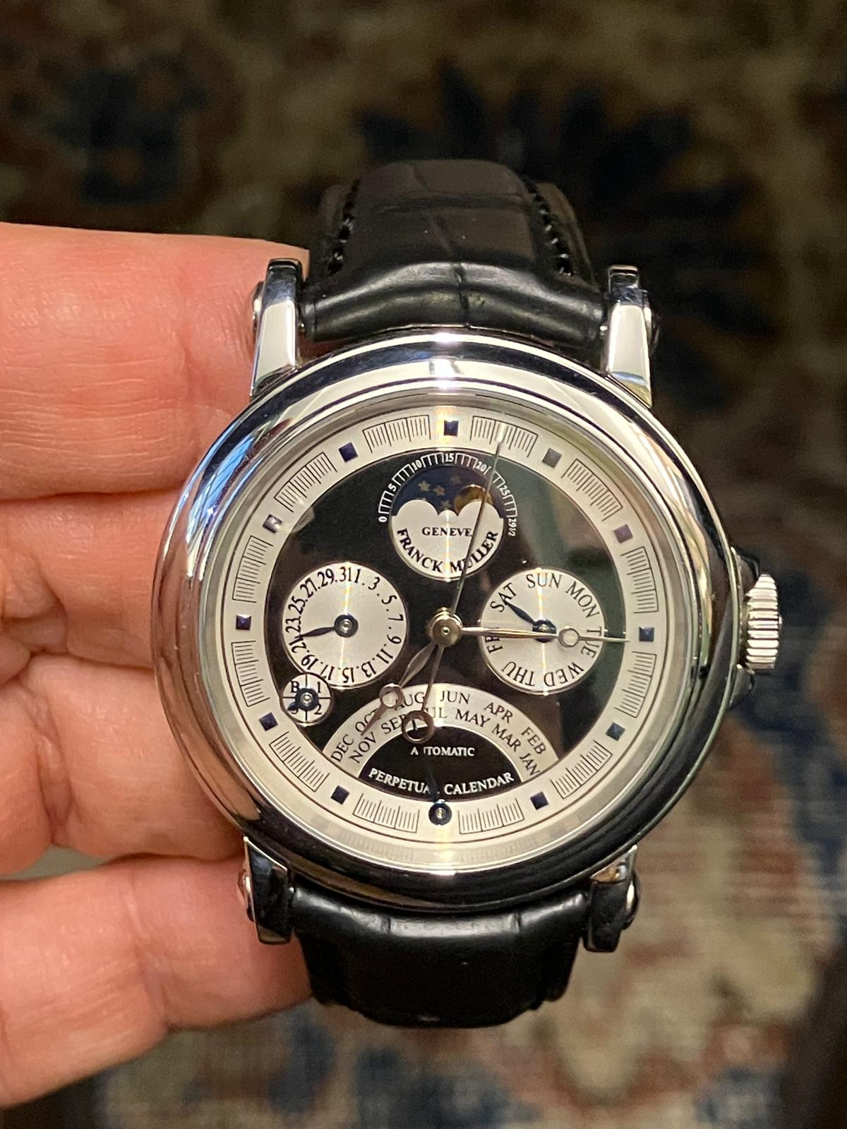 Franck Muller Vintage Perpetual Calender Retrograde 7000 Steel with Box & Paper - Image 3