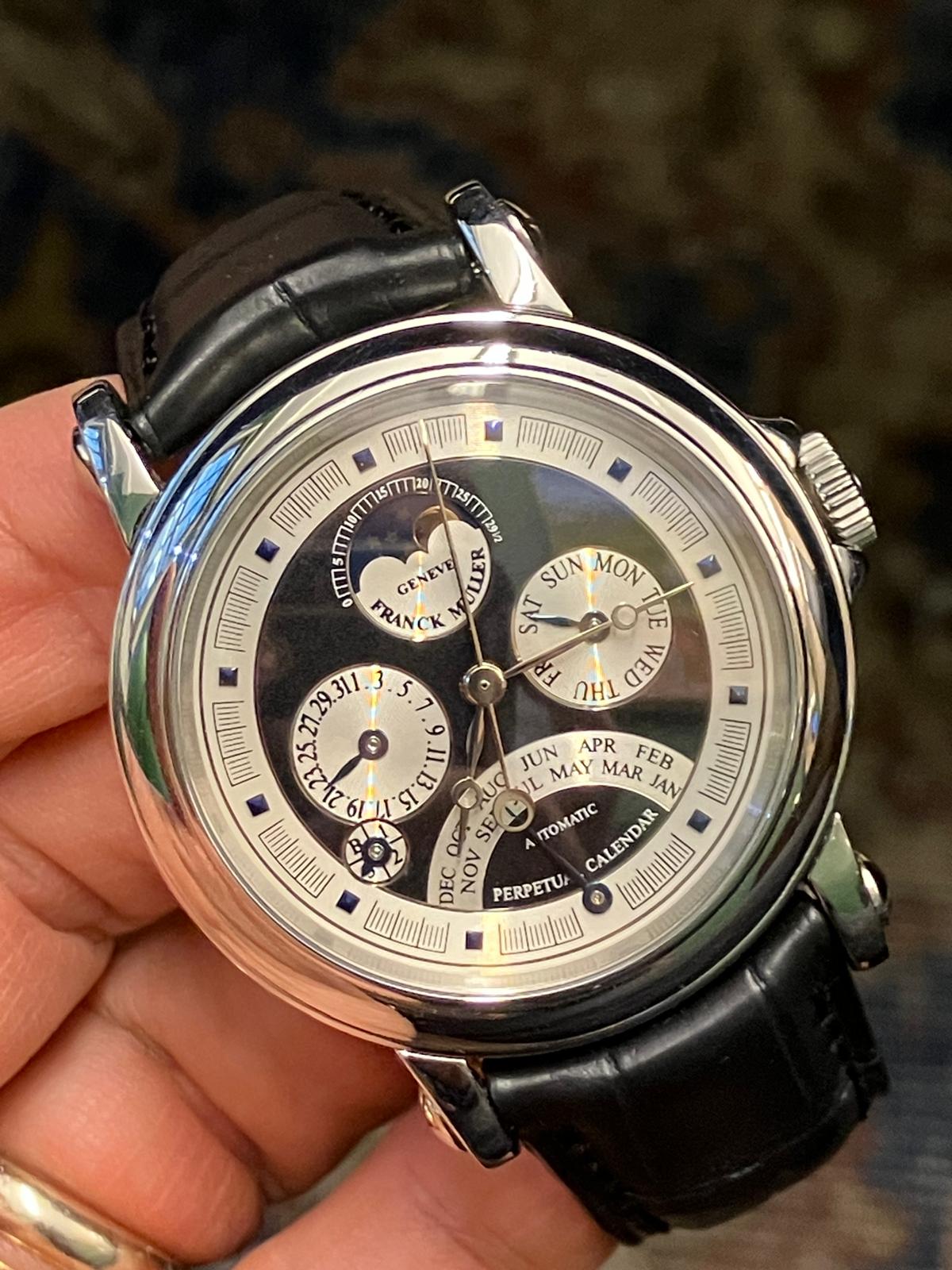 Franck Muller Vintage Perpetual Calender Retrograde 7000 Steel with Box & Paper - Image 2