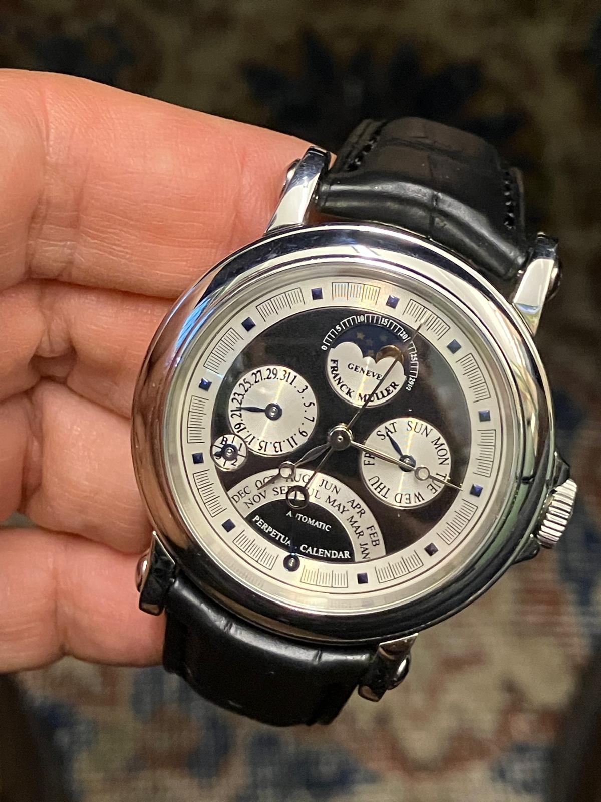 Franck Muller Vintage Perpetual Calender Retrograde 7000 Steel with Box & Paper - Image 4