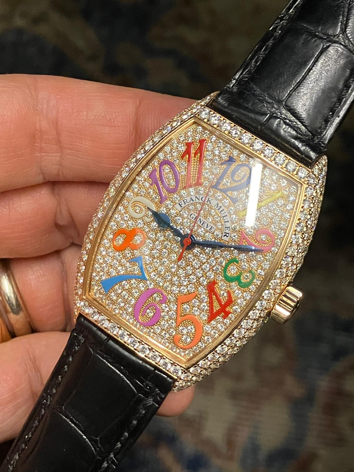 Franck Muller Color Dreams 7851 Full Pave 18k Full Set - Image 4