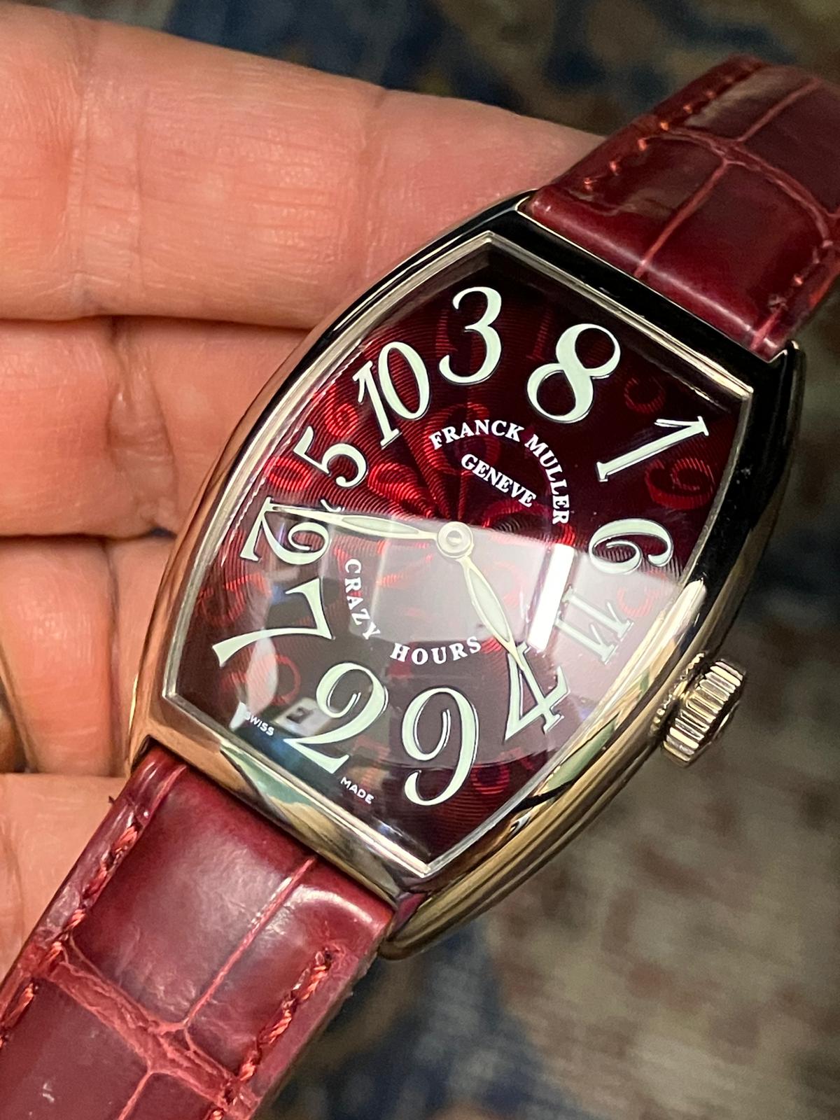 Franck Muller Vintage Crazy Hours 5850 18k White Gold Full Set - Image 5