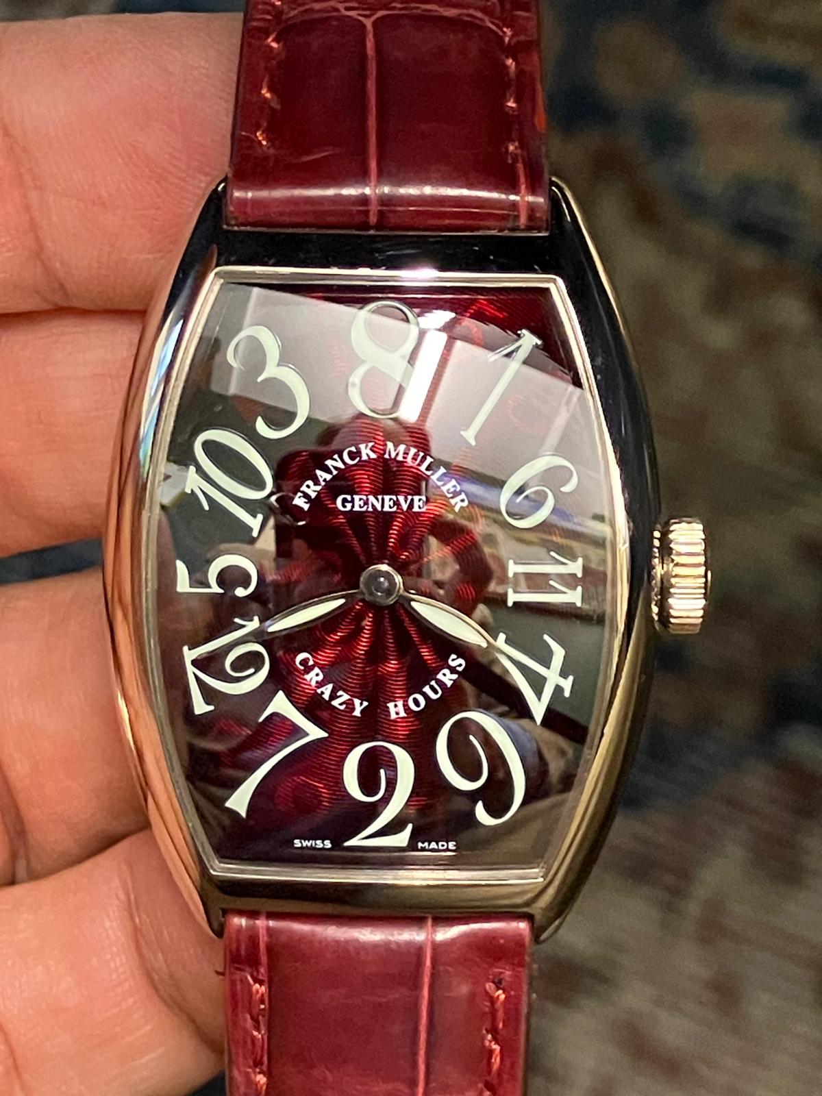 Franck Muller Vintage Crazy Hours 5850 18k White Gold Full Set - Image 3
